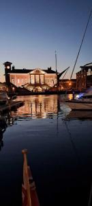 Ipswich waterfront from Wild Thyme's cockpit